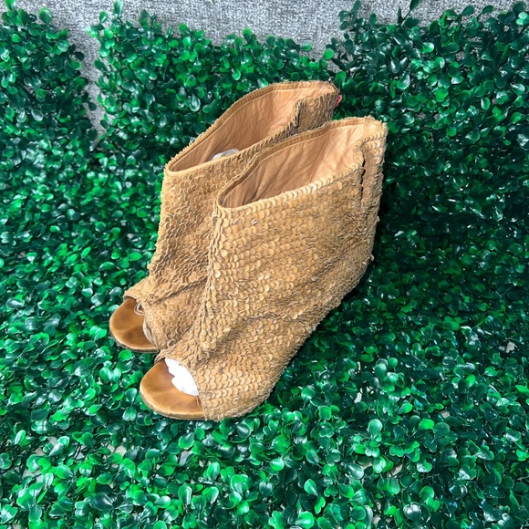 Maison Martin Margiala Unfitted Brown Leather Open Toe Ankle Boots Size 37 - Picture 2 of 6